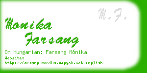 monika farsang business card